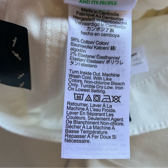 J Crew Factory Tall White Wide-Leg Cropped Jean in All Day Stretch Size 28T NWT - Picture 12 of 17